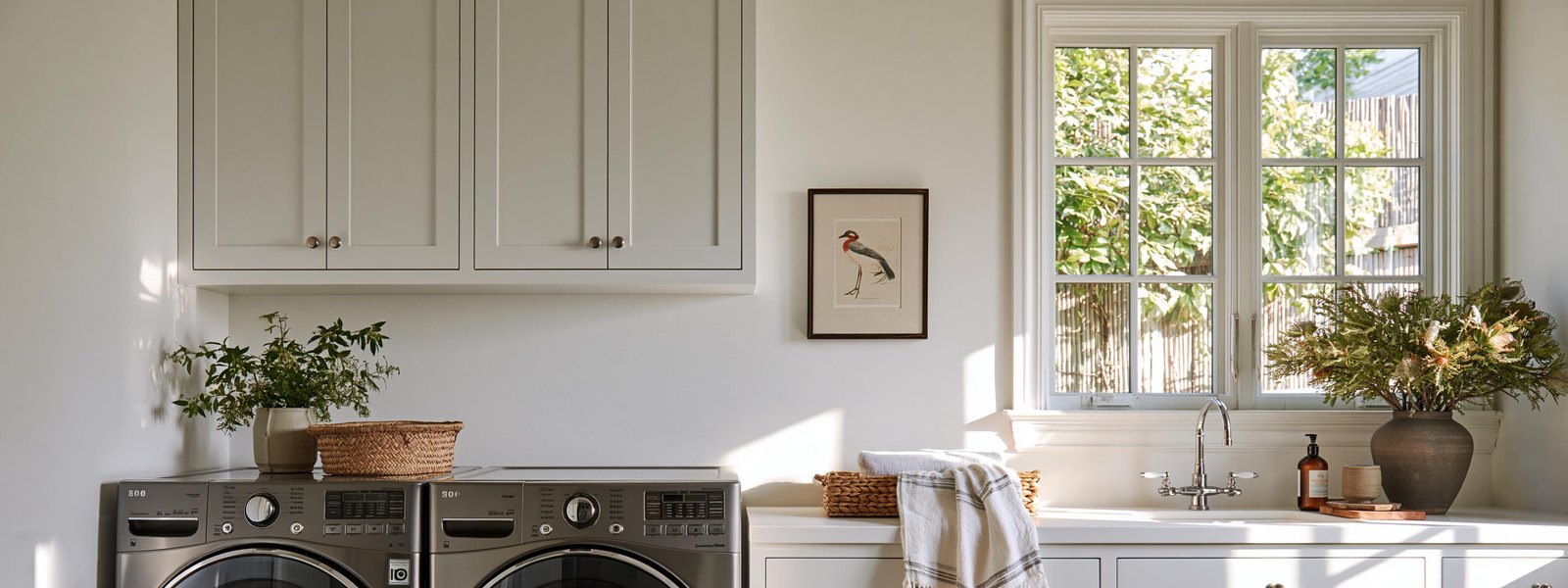 Clean painted wall and ceiling in a bright room with no marks
